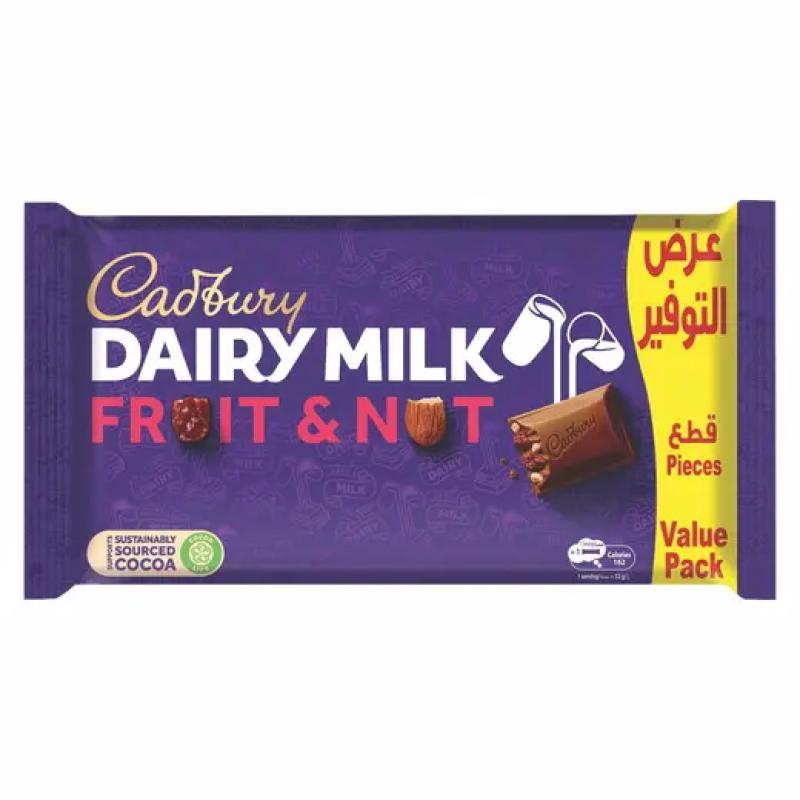كادبوري ديري ميلك شوكولاتة بالفواكه والمكسرات 32 جم × 5
